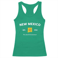 New Mexico Flag Map Zia Sun Souvenir Racerback Tank Top
