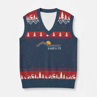 Retro Santa Fe New Mexico V-Neck Knit Sweater Vest