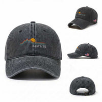 Retro Santa Fe New Mexico Washed Cotton Baseball Cap