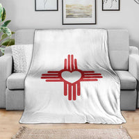 Zia Heart Symbol New Mexico Flag Shirt New Mexican Pride Throw Blanket