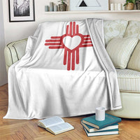 Zia Heart Symbol New Mexico Flag Shirt New Mexican Pride Throw Blanket