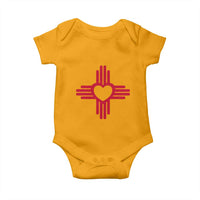 Zia Heart Symbol New Mexico Flag Shirt New Mexican Pride Baby Onesie
