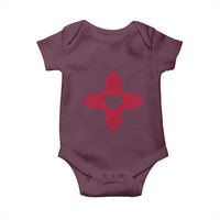 Zia Heart Symbol New Mexico Flag Shirt New Mexican Pride Baby Onesie