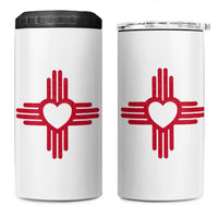 Zia Heart Symbol New Mexico Flag Shirt New Mexican Pride 4 in 1 Can Cooler Tumbler