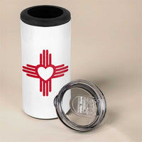 Zia Heart Symbol New Mexico Flag Shirt New Mexican Pride 4 in 1 Can Cooler Tumbler