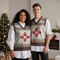 Zia Heart Symbol New Mexico Flag Shirt New Mexican Pride V-Neck Knit Sweater Vest