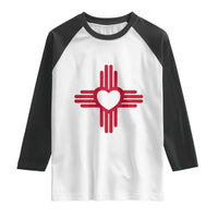 Zia Heart Symbol New Mexico Flag Shirt New Mexican Pride Raglan Shirt