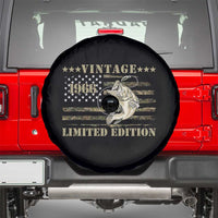60th Birthday Fishing Vintage 1966 Limited Edition Spare Tire Cover Bass Fishing Camouflage American Flag Fisherman Gift