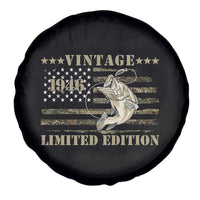 80th Birthday Fishing Vintage 1946 Limited Edition Spare Tire Cover Bass Fishing Camouflage American Flag Fisherman Gift