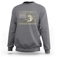 80th Birthday Fishing Vintage 1946 Limited Edition Sweatshirt Bass Fishing Camouflage American Flag Fisherman Gift