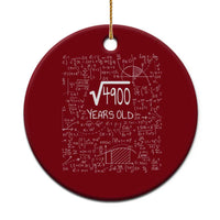 70th Birthday Math Ceramic Ornament Square Root of 4900 Funny Math Nerd 70 Year Old Gift