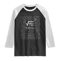 70th Birthday Math Raglan Shirt Square Root of 4900 Funny Math Nerd 70 Year Old Gift