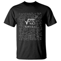 65th Birthday Math T Shirt Square Root of 4225 Funny Math Nerd 65 Year Old Gift