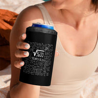 60th Birthday Math 4 in 1 Can Cooler Tumbler Square Root of 3600 Funny Math Nerd 60 Year Old Gift
