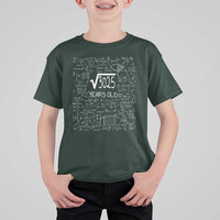 55th Birthday Math T Shirt For Kid Square Root of 3025 Funny Math Nerd 55 Year Old Gift