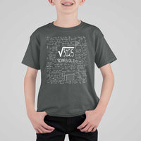 55th Birthday Math T Shirt For Kid Square Root of 3025 Funny Math Nerd 55 Year Old Gift