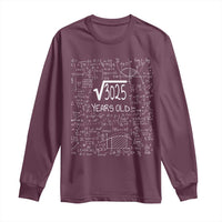 55th Birthday Math Long Sleeve Shirt Square Root of 3025 Funny Math Nerd 55 Year Old Gift