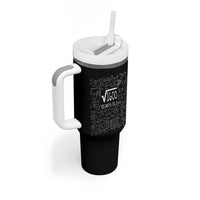 40th Birthday Math Tumbler With Handle Square Root of 1600 Funny Math Nerd 40 Year Old Gift