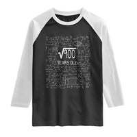 30th Birthday Math Raglan Shirt Square Root of 900 Funny Math Nerd 30 Year Old Gift