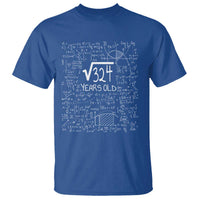 18th Birthday Math T Shirt Square Root of 324 Funny Math Nerd 18 Year Old Gift