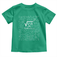 18th Birthday Math Toddler T Shirt Square Root of 324 Funny Math Nerd 18 Year Old Gift