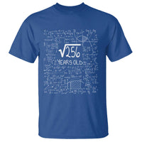 16th Birthday Math T Shirt Square Root of 256 Funny Math Nerd 16 Year Old Gift