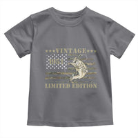 75th Birthday Fishing Vintage 1951 Limited Edition Toddler T Shirt Bass Fishing Camouflage American Flag Fisherman Gift