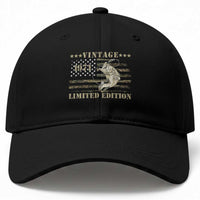 55th Birthday Fishing Vintage 1971 Limited Edition Baseball Cap Bass Fishing Camouflage American Flag Fisherman Gift