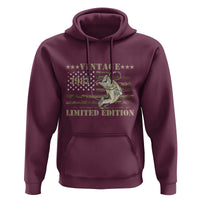 45th Birthday Fishing Vintage 1981 Limited Edition Hoodie Bass Fishing Camouflage American Flag Fisherman Gift