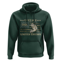 40th Birthday Fishing Vintage 1986 Limited Edition Hoodie Bass Fishing Camouflage American Flag Fisherman Gift