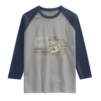 40th Birthday Fishing Vintage 1986 Limited Edition Raglan Shirt Bass Fishing Camouflage American Flag Fisherman Gift