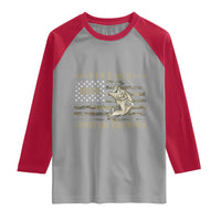 40th Birthday Fishing Vintage 1986 Limited Edition Raglan Shirt Bass Fishing Camouflage American Flag Fisherman Gift