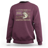 40th Birthday Fishing Vintage 1986 Limited Edition Sweatshirt Bass Fishing Camouflage American Flag Fisherman Gift