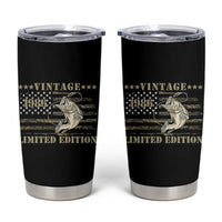 40th Birthday Fishing Vintage 1986 Limited Edition Tumbler Cup Bass Fishing Camouflage American Flag Fisherman Gift