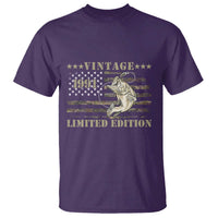 35th Birthday Fishing Vintage 1991 Limited Edition T Shirt Bass Fishing Camouflage American Flag Fisherman Gift