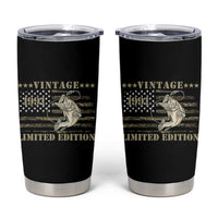 35th Birthday Fishing Vintage 1991 Limited Edition Tumbler Cup Bass Fishing Camouflage American Flag Fisherman Gift