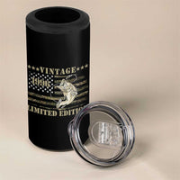 30th Birthday Fishing Vintage 1996 Limited Edition 4 in 1 Can Cooler Tumbler Bass Fishing Camouflage American Flag Fisherman Gift