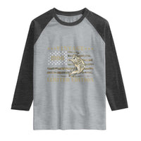 30th Birthday Fishing Vintage 1996 Limited Edition Raglan Shirt Bass Fishing Camouflage American Flag Fisherman Gift