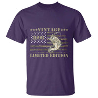 30th Birthday Fishing Vintage 1996 Limited Edition T Shirt Bass Fishing Camouflage American Flag Fisherman Gift