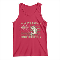 30th Birthday Fishing Vintage 1996 Limited Edition Tank Top Bass Fishing Camouflage American Flag Fisherman Gift