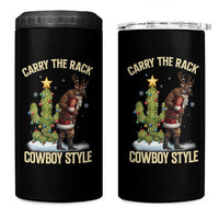 Funny Santa Hunting 4 in 1 Can Cooler Tumbler Carry The Rack Cowboy Style - Wonder Print Shop