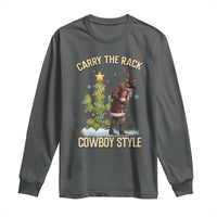 Funny Santa Hunting Long Sleeve Shirt Carry The Rack Cowboy Style - Wonder Print Shop