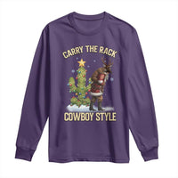 Funny Santa Hunting Long Sleeve Shirt Carry The Rack Cowboy Style - Wonder Print Shop
