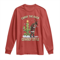 Funny Santa Hunting Long Sleeve Shirt Carry The Rack Cowboy Style - Wonder Print Shop