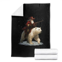 Funny Santa Gun Christmas Throw Blanket - Wonder Print Shop