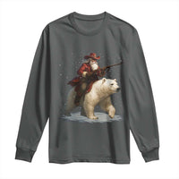Funny Santa Gun Christmas Long Sleeve Shirt - Wonder Print Shop
