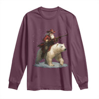 Funny Santa Gun Christmas Long Sleeve Shirt - Wonder Print Shop