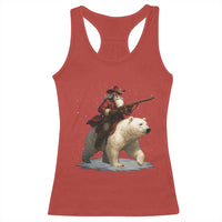 Funny Santa Gun Christmas Racerback Tank Top - Wonder Print Shop