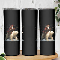 Funny Santa Gun Christmas Skinny Tumbler - Wonder Print Shop