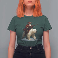 Funny Santa Gun Christmas T Shirt For Women - Wonder Print Shop